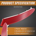 X Autohaux Rear Right Bumper Reflector Light Cover For Bmw X3 F25 2011-2014 63147217316 Red