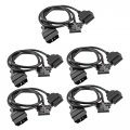 5 Set Obd Ii Obd2 16pin Extension Splitter Y Cable 1 Male To 2 Female With Underdash Bracket 