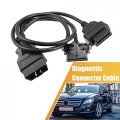 5 Set Obd Ii Obd2 16pin Extension Splitter Y Cable 1 Male To 2 Female With Underdash Bracket