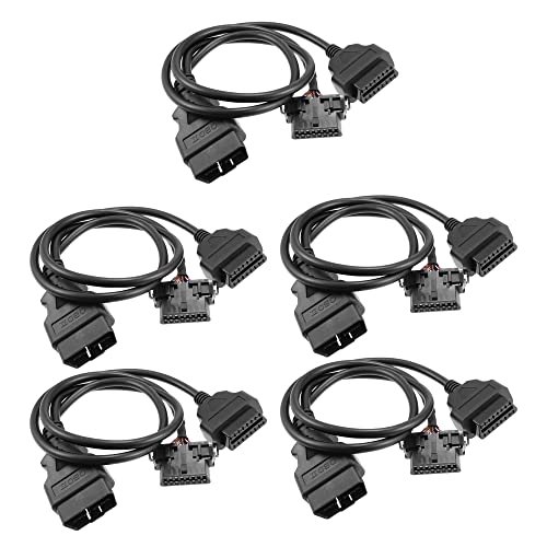 5 Set Obd Ii Obd2 16pin Extension Splitter Y Cable 1 Male To 2 Female With Underdash Bracket