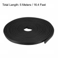 Uxcell Solid Rectangle Rubber Seal Strip 10mm Wide 5mm Thick 5 Meters Long Black