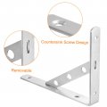Uxcell Shelf Brackets 2pcs 8 X 1 Stainless Steel Solid Triangle Bracket With Screws Removable Support L For Diy Floating Table