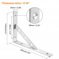 Uxcell Shelf Brackets 2pcs 8 X 1 Stainless Steel Solid Triangle Bracket With Screws Removable Support L For Diy Floating Table