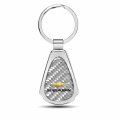 Ipick Image Real Silver Dome Carbon Fiber Chrome Metal Teardrop Key Chain Official Licensed For Chevrolet Suburban