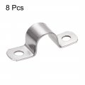 Uxcell 20mm 0 8 Rigid Pipe Strap 2 Holes Tube Straps 304 Stainless Steel Tension Clamp 8pcs