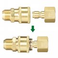 Uxcell Garden Hose Brass Quick Connect Set Fittings M18x1 5 Male M18 Female Thread Water Connectors Pressure Washer Adapter