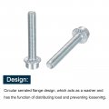 Uxcell M5x30mm Flanged Socket Head Cap Screws 50pcs 8 Grade Carbon Steel Hex Serrated Flange Bolts Machine