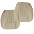 Tan Front Driver And Passenger Side Bottom Replacement Perforated Microfiber Leather Seat Covers For Lincoln Navigator 2003 