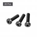 Uxcell M4x20mm Hex Socket Thin Head Cap Screw Bolts 12 9 Grade Carbon Steel 20pcs
