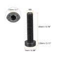 Uxcell M4x20mm Hex Socket Thin Head Cap Screw Bolts 12 9 Grade Carbon Steel 20pcs