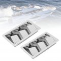 Boat Louvered Vent Cover Pair Marine Stainless Steel 3 Slots 210x110mm 304 Universal Slotted