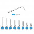 Uxcell M5 Torx Security Screws Kit M5x10 12 16 20 25 30 35 40mm 70pcs 304 Stainless Steel Countersunk Head Tamper Proof Screw W