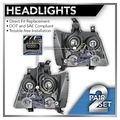 Headlights Headlamps Pair Set Of 2 For 07-13 Chevy Suburban Tahoe 