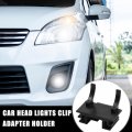 Uxcell Vehicle Car Led Bulbs Head Lights Clip Adapter Base Holder Headlight Socket Black Plastic For Fiat 500