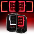 Hecasa Led Pair Tail Lights Assembly For 2007-2014 Gmc Sierra 1500 2500hd 3500hd Rear Brake Lamp Lh Rh Clear Lens Black Housing 