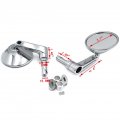 Httmt- Mt448- Chrome 7 8 1 22mm 25mm Round Bar End Mirror Diamond Cut-down Cafa Compatible With H-d Replacement Of 56000133a