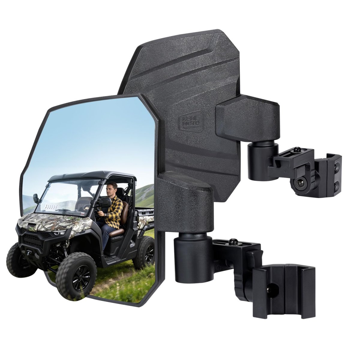 Utv Side Mirrors Extendable Large Rear View For Polaris Ranger Xp 1000 General Can Am Defender Cfmoto Uforce 3 Way Rotation