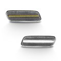 Chrome Full White Led Front Side Marker Lights For 1992-2000 Lexus Sc300 Sc400 Turn Signal Lamp Assembly Driver-left 