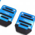 Uxcell 3 In 1 Blue Metal Non-slip Brake Foot Rest Gas Clutch Pedal Pad Cover Set For Car
