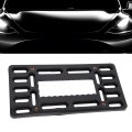 License Plate Bracket Black Abs Plastic Front Holder With 4 Copper Nuts For Various Vehicles Secure Mounting And Paint 