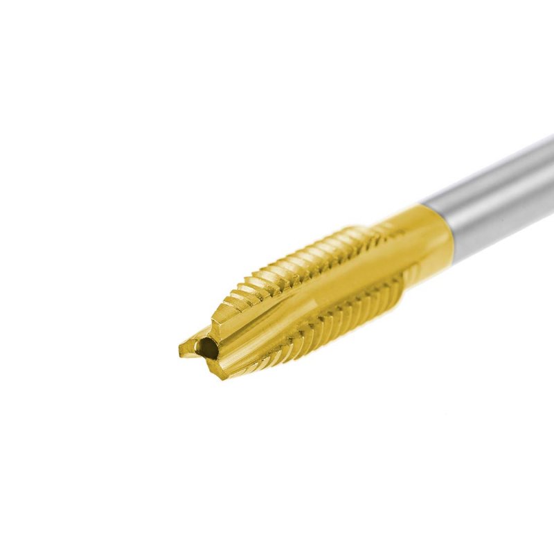 Spiral Point Plug Threading Tap Unc 5 16-18 Thread Ground Threads H2 3 Flutes High Speed Steel Hss 6542 Titanium Coated Round