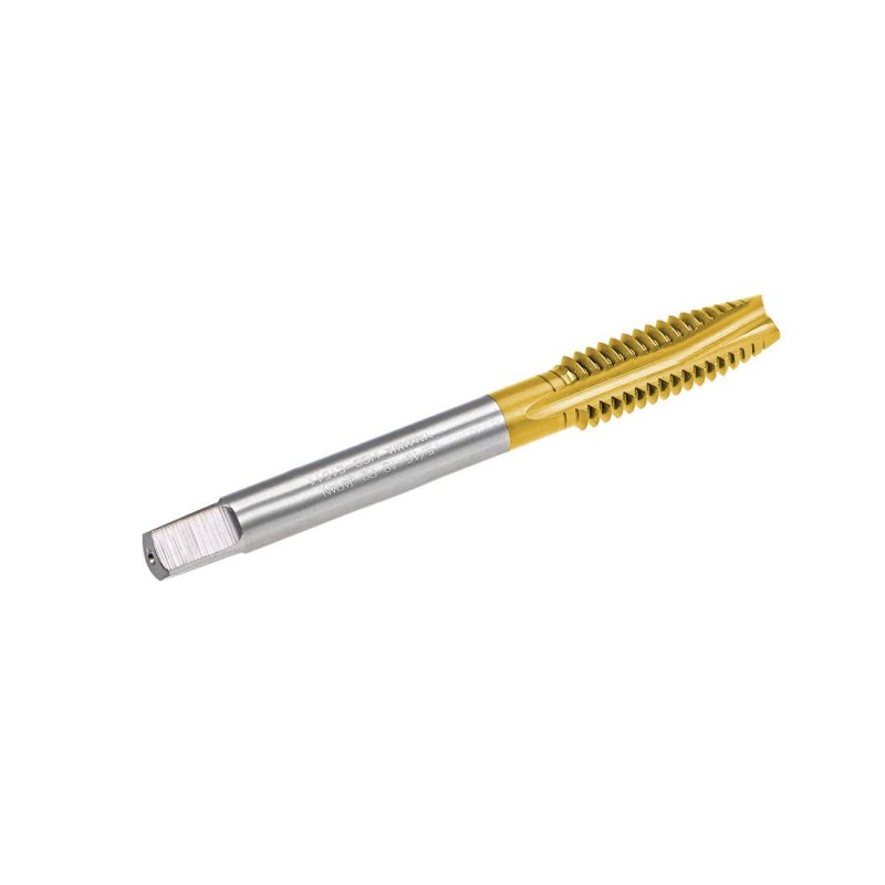 Spiral Point Plug Threading Tap Unc 5 16-18 Thread Ground Threads H2 3 Flutes High Speed Steel Hss 6542 Titanium Coated Round