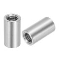 4pcs M10 Round Connector Nuts 304 Stainless Steel Coupling 25mm 1 Length Sleeve Rod Bar Stud Nut For Bracket M10x25x14mm 
