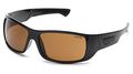 Pyramex Furix Safety Glasses Black Frame Coffee Anti-fog 