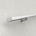 Muzata 5ft Pre-drilled Stair Handrail 1 X2 Rectangular Brushed Wall Mountedrail Stainless Steel Safety Hand Rail Indoor Outdoor 