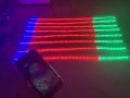 Rgb Chasing Led Light Strips For Polaris Slingshot 8 Pack 5ft Single Row Addressable Dream Color Lights Ip68 Waterproof Atv Utv 