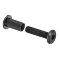 15 Sets Screw Post Male M6x25mm Carbon Steel Rivets Female M6x15mm Hex Drive Binding Screws Belt Buckle Bolts Leather Fastener 