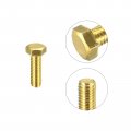 Uxcell Brass Hex Bolts M5x16mm 10pcs Fully Thread Grade 4 8 Solid Hexagon Head Bolt Machine Screws For Machinery