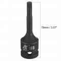 Uxcell 1 2 Drive X M8 8mm Impact Triple Square Spline Bit Socket Metric 3 Length Cr-mo Steel With O-ring And Dowel Pin
