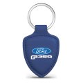 Ford F350 Blue Shield-shape Style Genuine Leather Key Chain Official Licensed