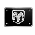 Ipick Image For Ram 3d Logo Billet Aluminum 2x2 Inch Tow Hitch Cover Ram1500 Ram2500 Black