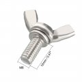 Uxcell Wingbolt Butterfly Wing Thumb Hand Screws Bolts M6x12mm 1mm Pitch Carbon Steel 10pcs