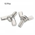 Uxcell Wingbolt Butterfly Wing Thumb Hand Screws Bolts M6x12mm 1mm Pitch Carbon Steel 10pcs