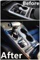 Juiveel Carbon Fiber Style Abs Central Console Armrest Protective Cover Center Gear Shift Panel Trim Set Compatible With Kia