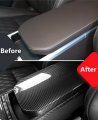 Juiveel Carbon Fiber Style Abs Central Console Armrest Protective Cover Center Gear Shift Panel Trim Set Compatible With Kia
