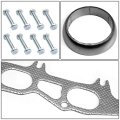 Aluminum Exhaust Manifold Header Gasket Set Compatible With 05-10 Chrysler 300 Dodge Charger Challenger Srt8
