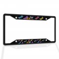 Fastasticdeals Metal Insert License Plate Frame Colorful Dragonflies Weatherproof Car Accessories Black 4 Holes Solid 