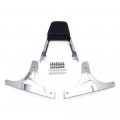 Httmt Mt142-f- Motorcycle Black Flame Backrest Sissy Bar With Leather Pad Compatible H-d Softail Flstc Flstf Flstn Flsts Flstsc