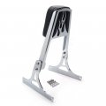 Httmt Mt142-f- Motorcycle Black Flame Backrest Sissy Bar With Leather Pad Compatible H-d Softail Flstc Flstf Flstn Flsts Flstsc
