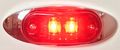 Long Haul 4 X 1 5 Red Led Surface Mount Clearance Marker Identification Lights With Chrome Bezel Oval Oblong Trucks Trailers 12 