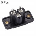 Uxcell C6 Panel Mount Plug Adapter Ac 250v 2 5a 3pins Iec Inlet Module Power Connector Socket Straight 5pcs