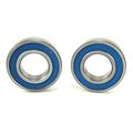 12x24x6mm Precision Ball Bearings Abec 3 Blue Rubber Seals 2 