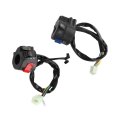 Kimiss Motorcycle Handlebar Control Switch Universal Black Plastic Metal Pair For 7 8 Inch Left Right Turn Signal Horn High Low