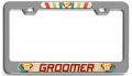 Groomer Career 3d Metal License Plate Frame For Auto Suv And Truck Heavy Duty Steel Tag Holder All Weather Proof 12 In X 6 