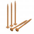 8x2-1 2 Pocket Hole Screws 100pcs Square Drive Self Tapping Wood With Brown Coated For Woodworking 