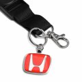 Ipick Image Black Nylon Lanyard With Red H Logo Key Charm Honda Civic Type-r 